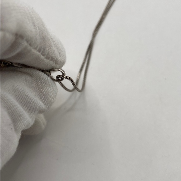 Vintage Sterling Silver Artisan Swarovski Crystal Chandelier Pendant Necklace - Picture 9 of 9